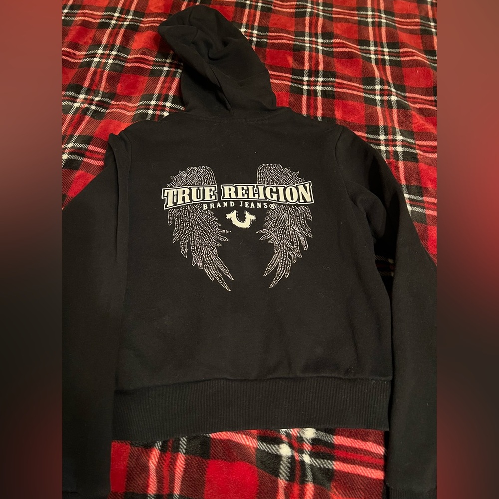 True Religion Rhinestone Zip Up